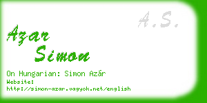 azar simon business card